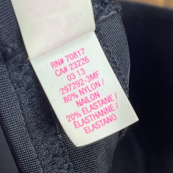 Victoria’s Secret swimsuit top black bandeau top with rhinestone design - Picture 7 of 7